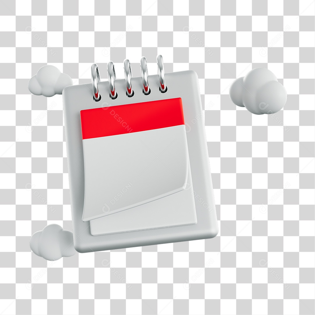 Calendário Elemento 3D PNG Transparente