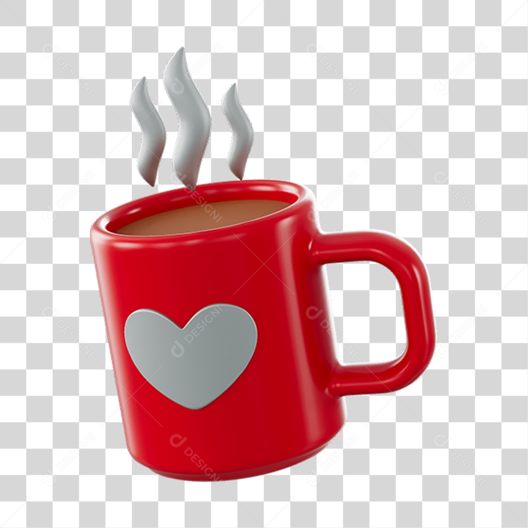 Caneca De Café Elemento 3D PNG Transparente