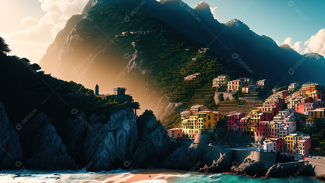 Imagem realista Cinque Terre Itália