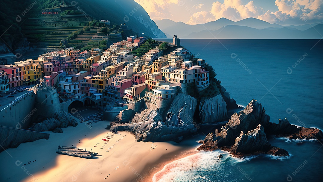 Imagem realista Cinque Terre Itália