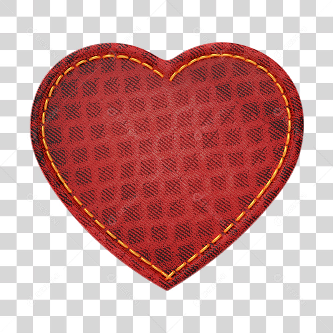 Coração Vermelho Elemento 3D PNG Transparente