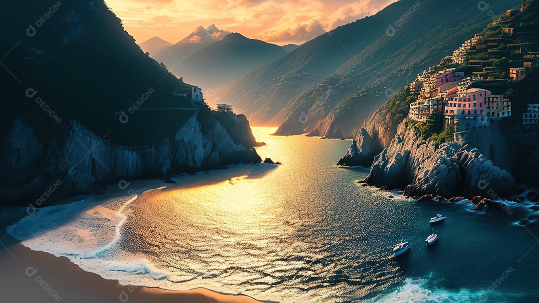 Imagem realista Cinque Terre Itália