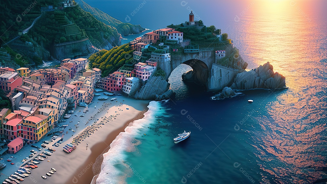 Imagem realista Cinque Terre Itália