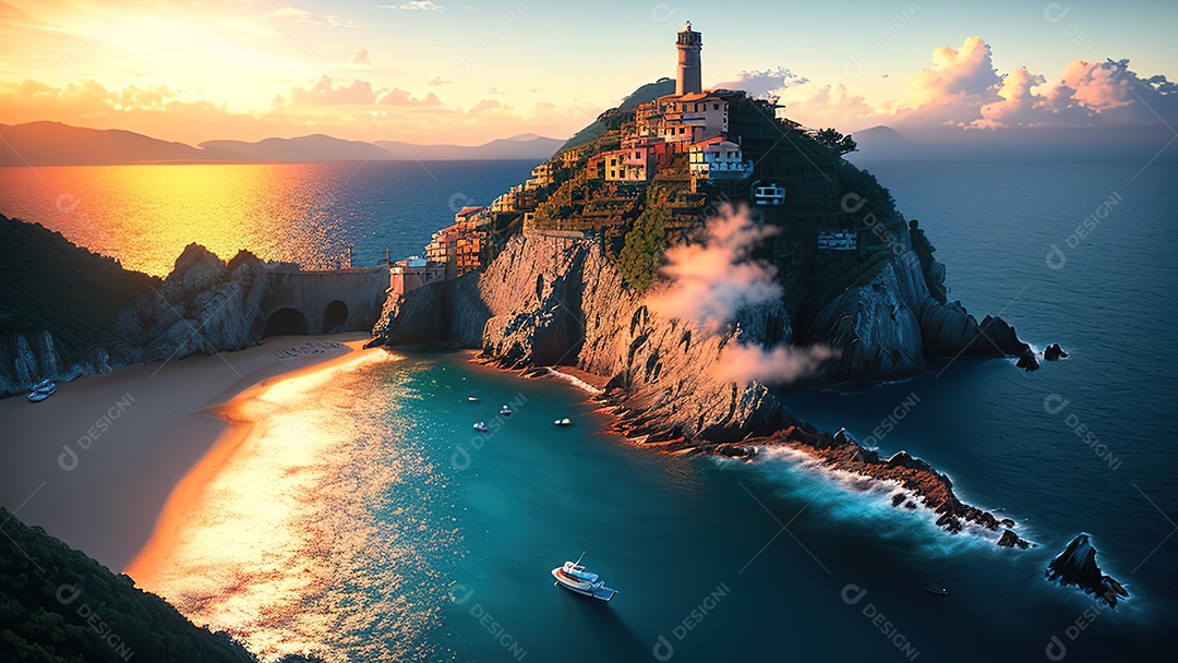 Imagem realista Cinque Terre Itália