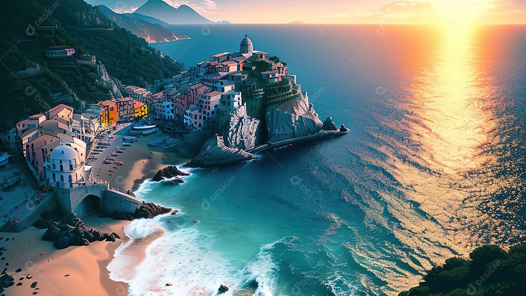 Imagem realista Cinque Terre Itália