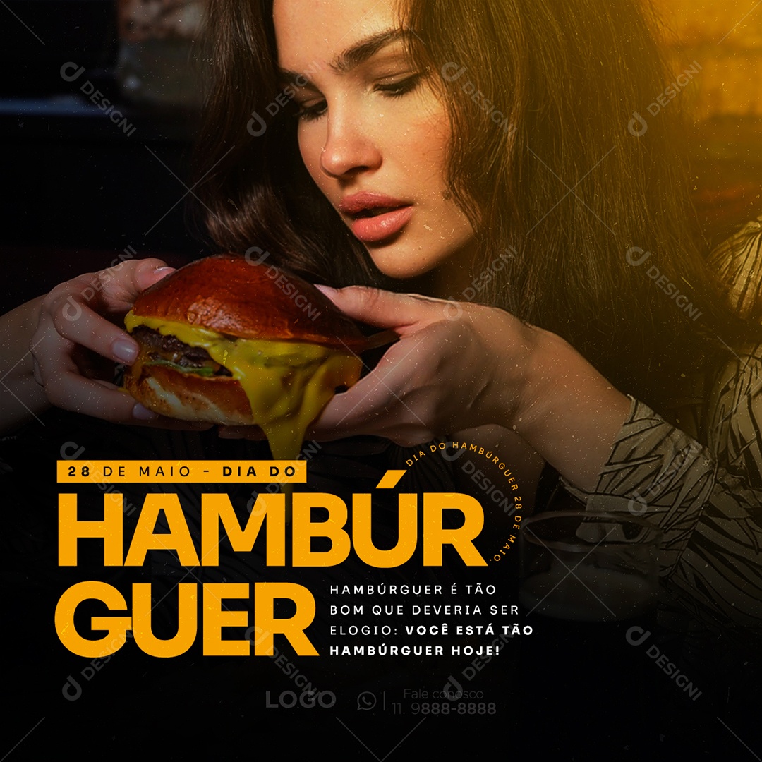 Social Media Dia Do Hamburguer PSD Editável