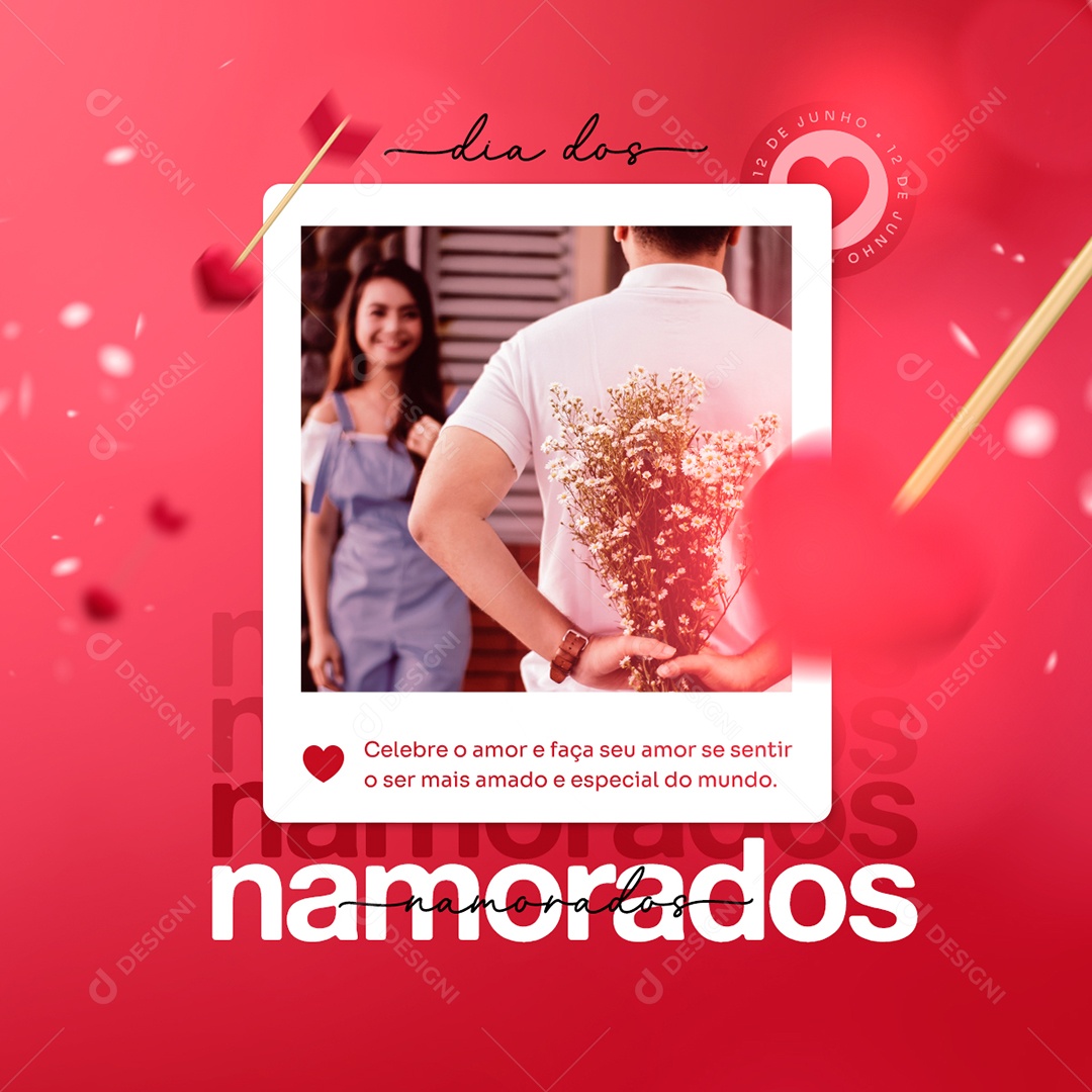 Dia Dos Namorados Apaixonados Social Media PSD Editável