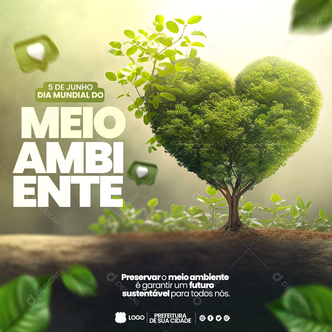 Dia Mundial Do Meio Ambiente Futuro Sustentável Social Media PSD Editável