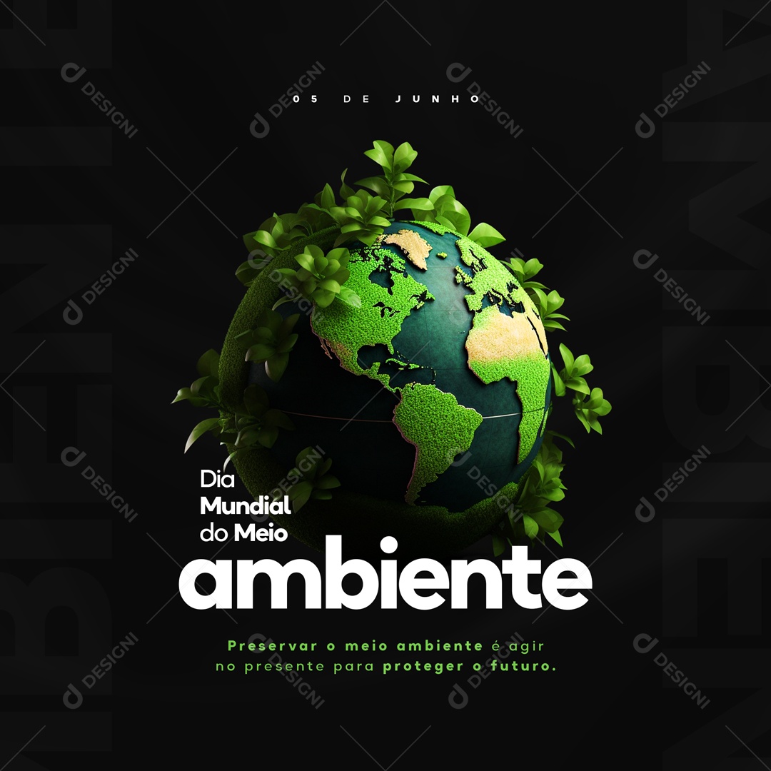 Social Media Dia Mundial Do Meio Ambiente Preservar O Meio Ambiente PSD Editável