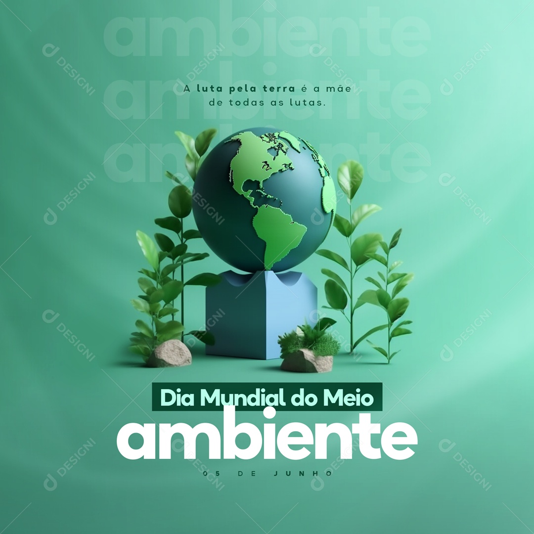 Dia Mundial Do Meio Ambiente Luta Pela Terra Social Media PSD Editável