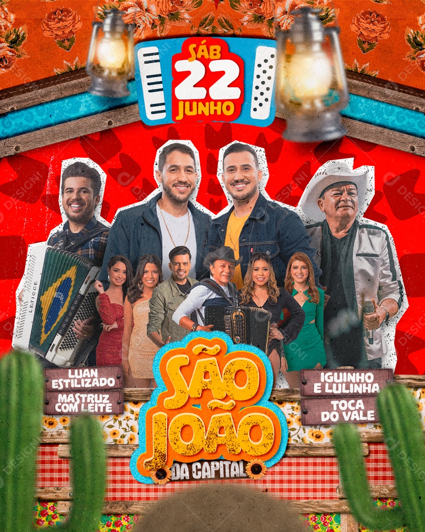 Social Media Feed São João Da Capital Show Cantores PSD Editável