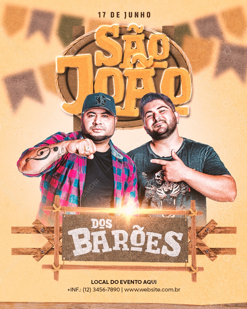 Social Media Flyer São João Dos Barões PSD Editável