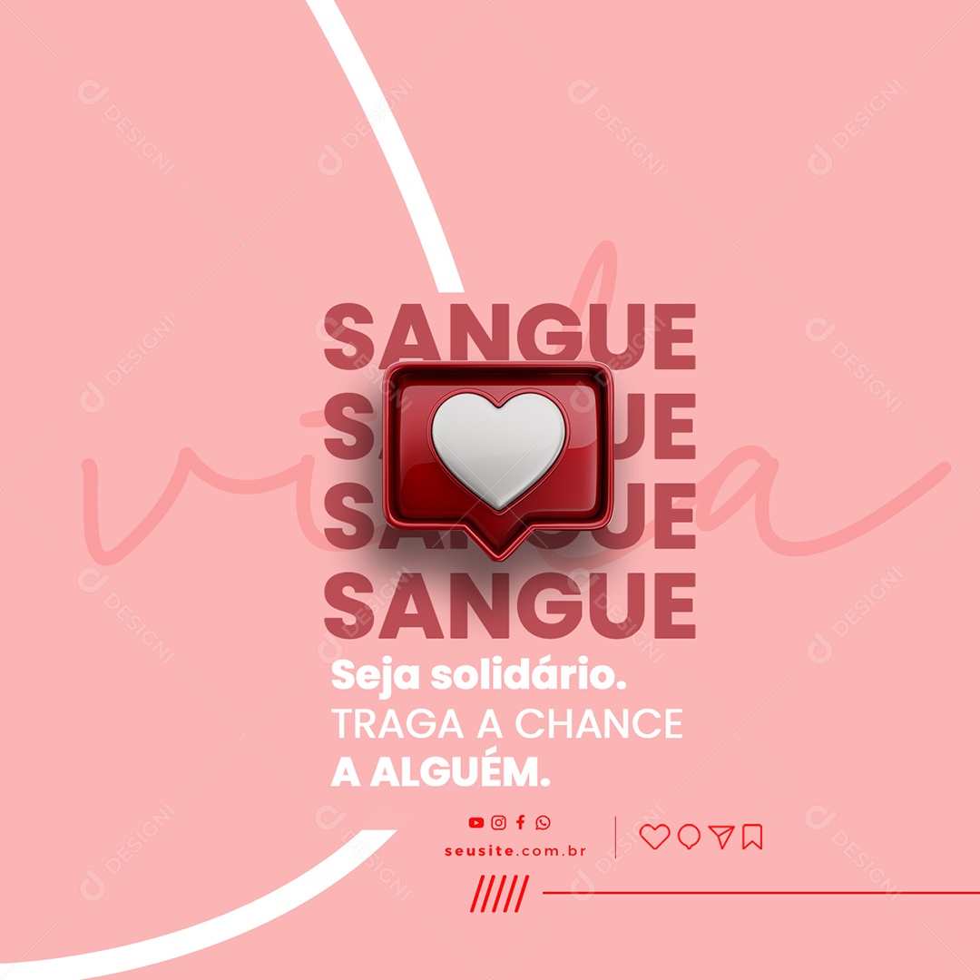 Seja Solidário Traga A Chance A Alguém Junho Vermelho Social Media PSD Editável