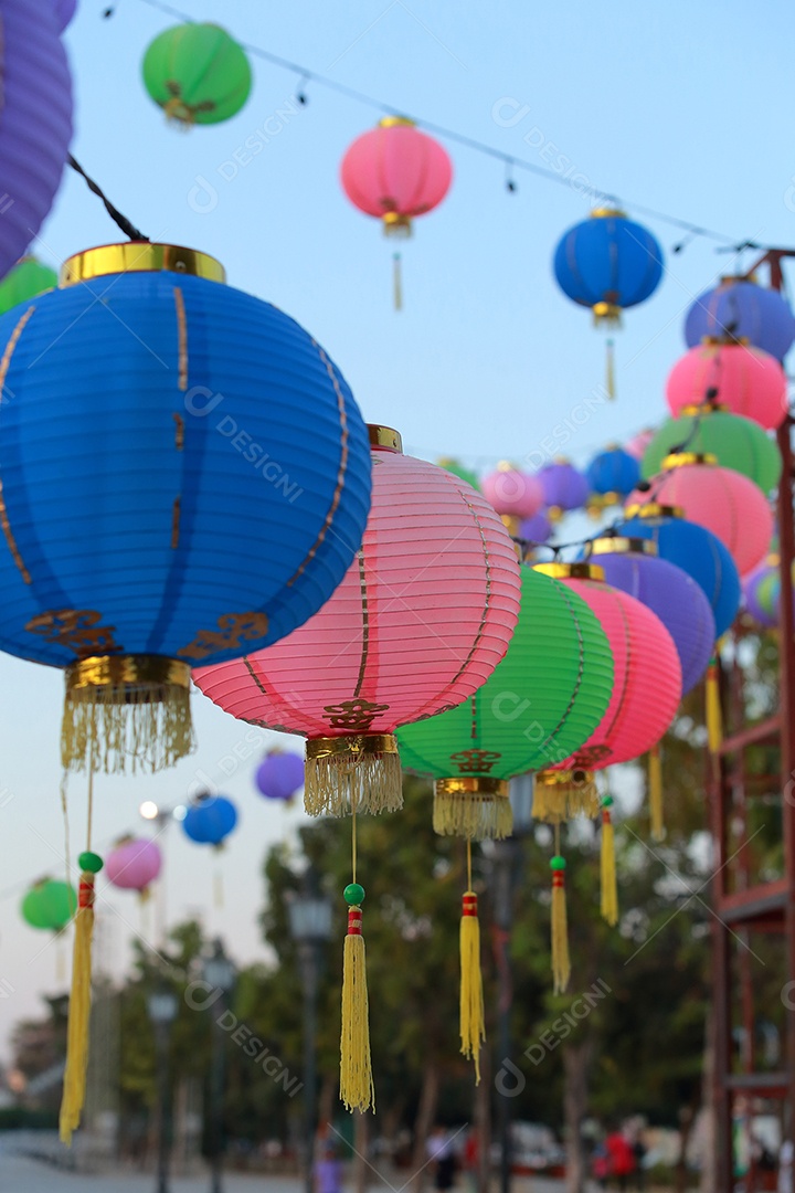 Lanternas chinesas, ano novo chinês.