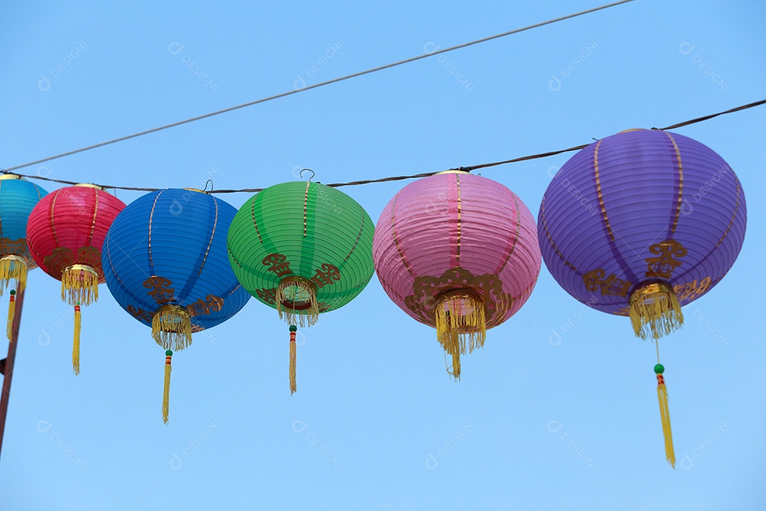 Lanternas chinesas, ano novo chinês.