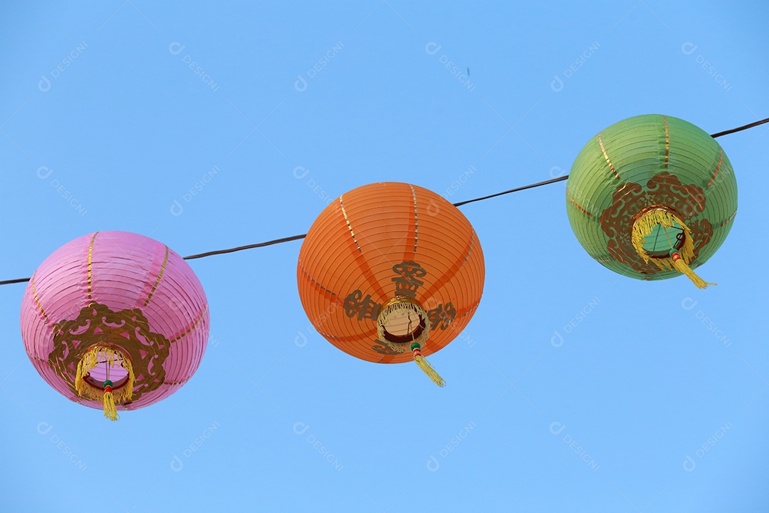 Lanternas chinesas, ano novo chinês.