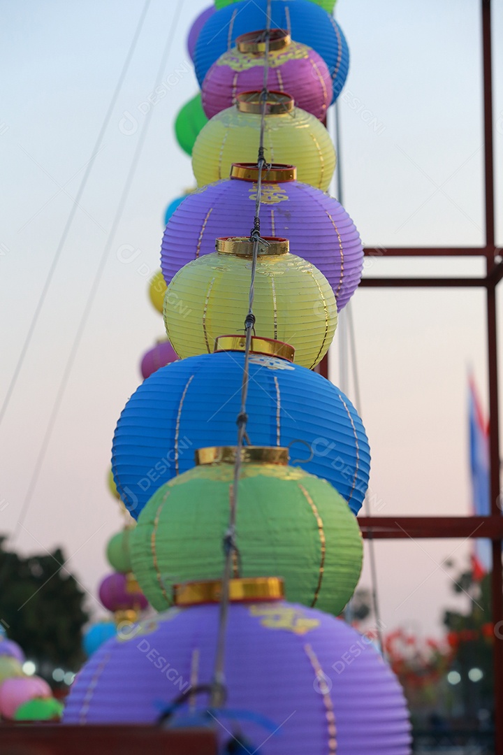 Lanternas chinesas, ano novo chinês.