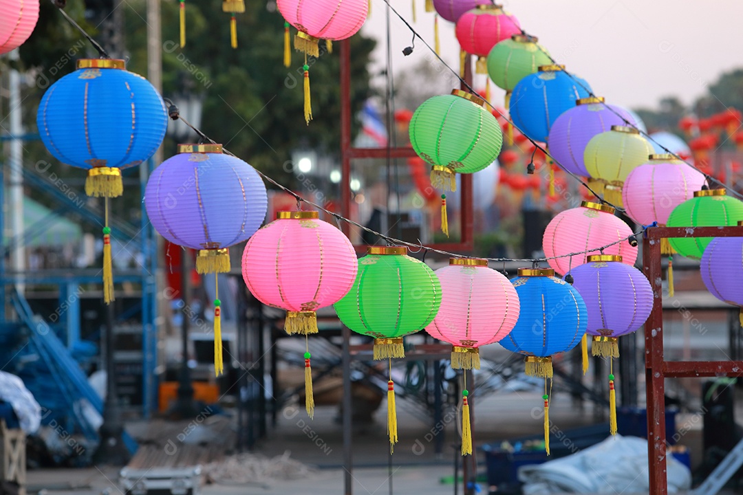 Lanternas chinesas, ano novo chinês.