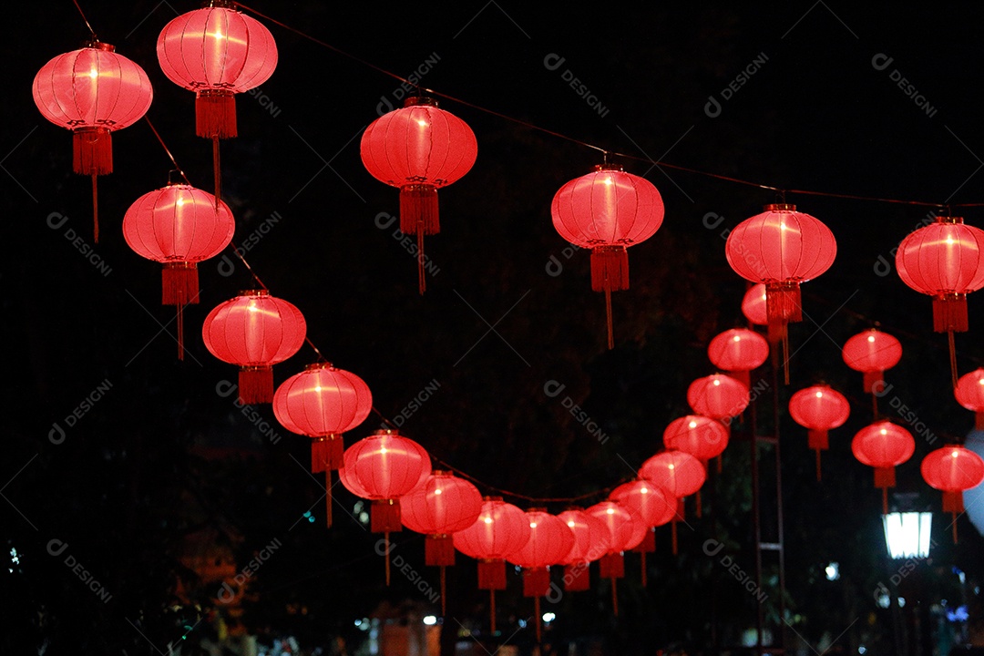 Lanternas chinesas, ano novo chinês.