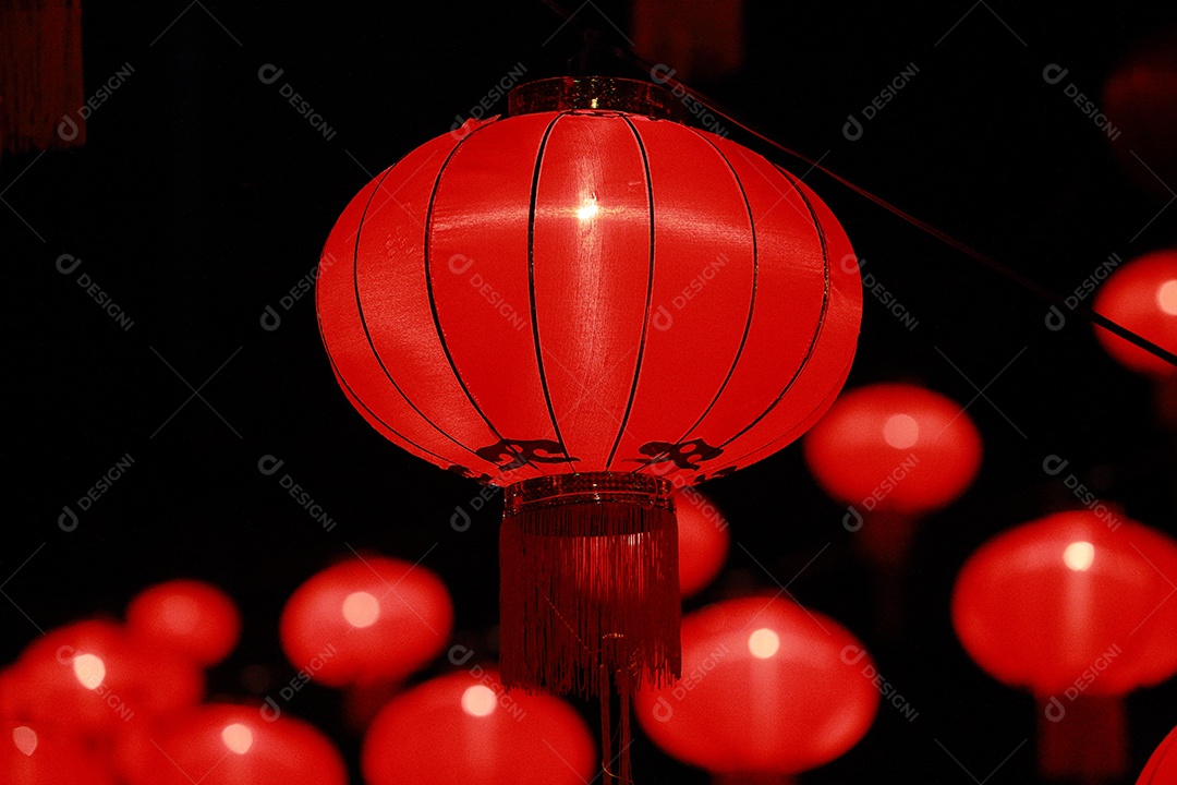 Lanternas chinesas, ano novo chinês.