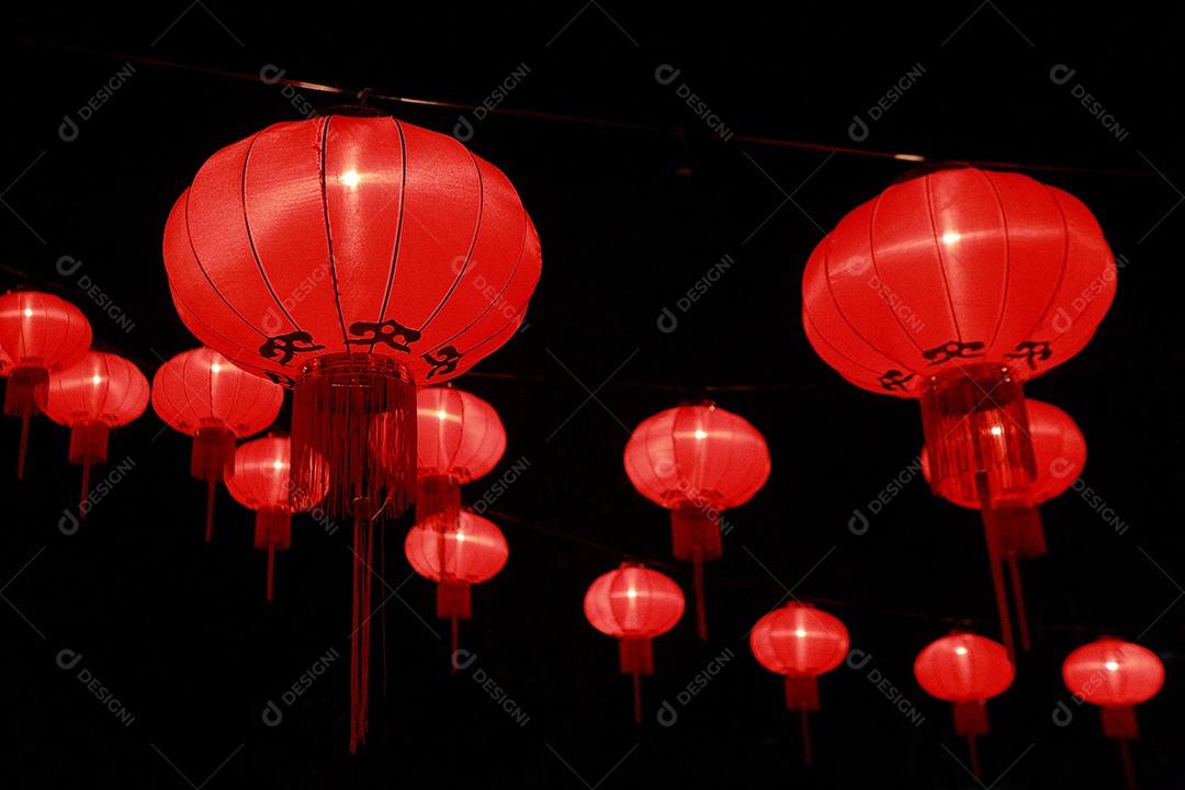 Lanternas chinesas, ano novo chinês.