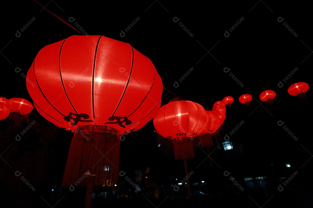 Lanternas chinesas, ano novo chinês.