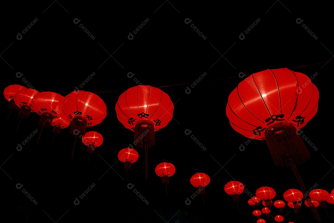 Lanternas chinesas, ano novo chinês.