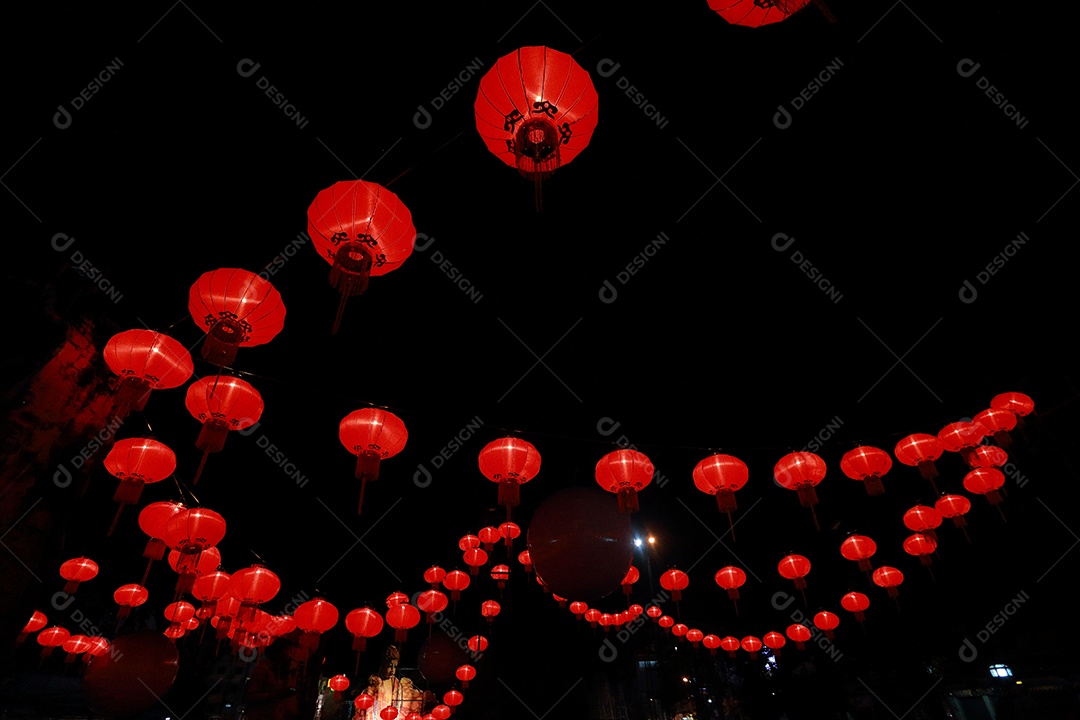 Lanternas chinesas, ano novo chinês.