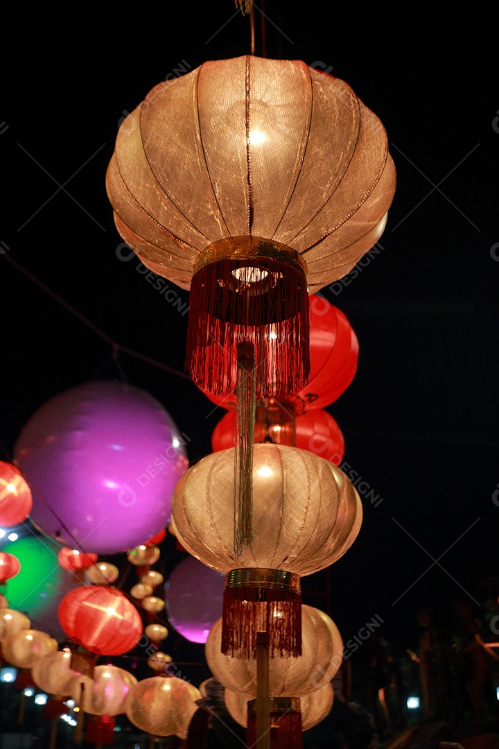 Lanternas chinesas, ano novo chinês.