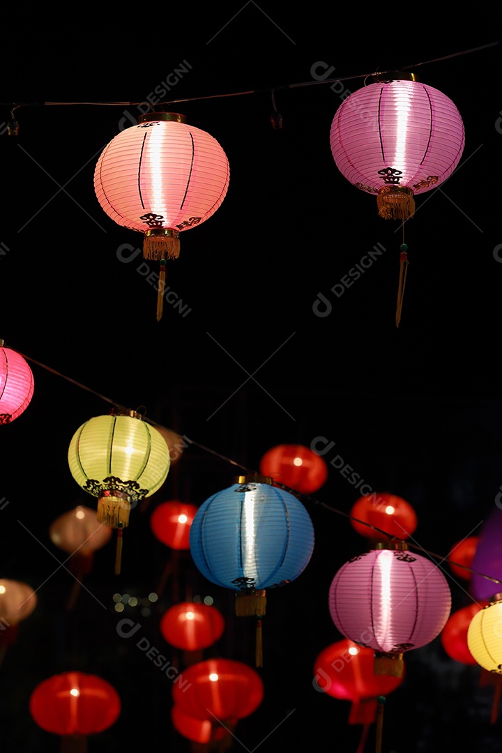 Lanternas chinesas, ano novo chinês.