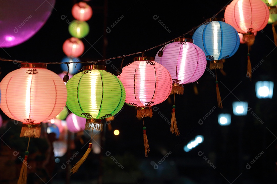 Lanternas chinesas, ano novo chinês.