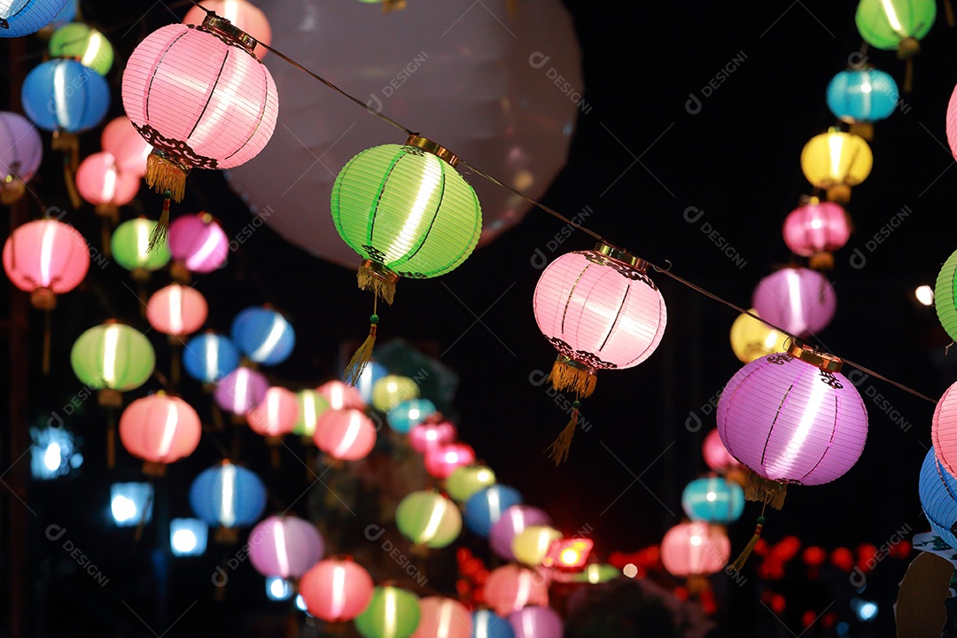 Lanternas chinesas, ano novo chinês.