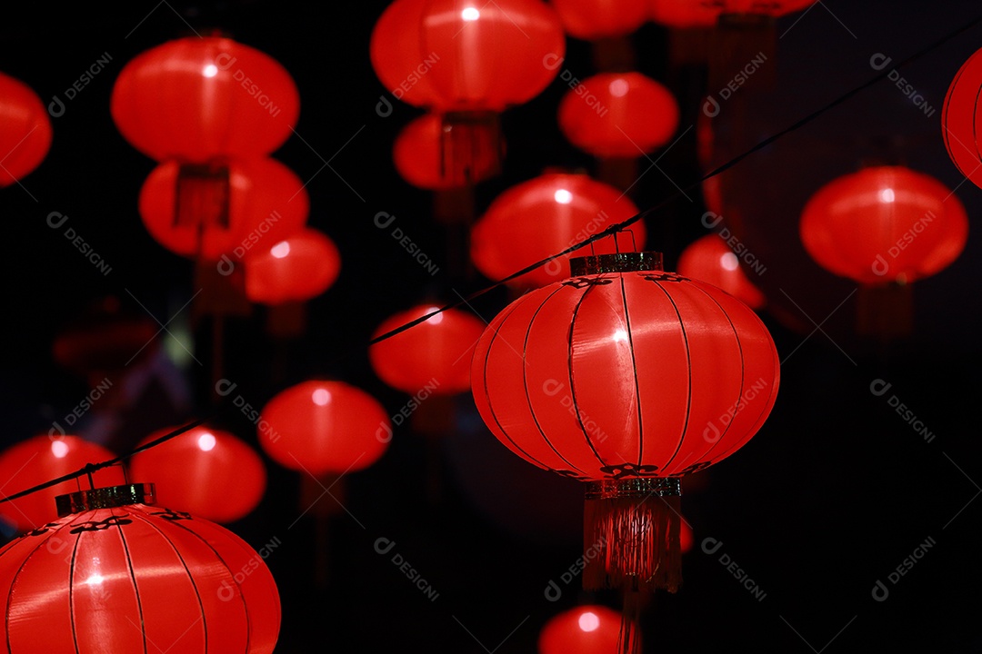 Lanternas chinesas, ano novo chinês.