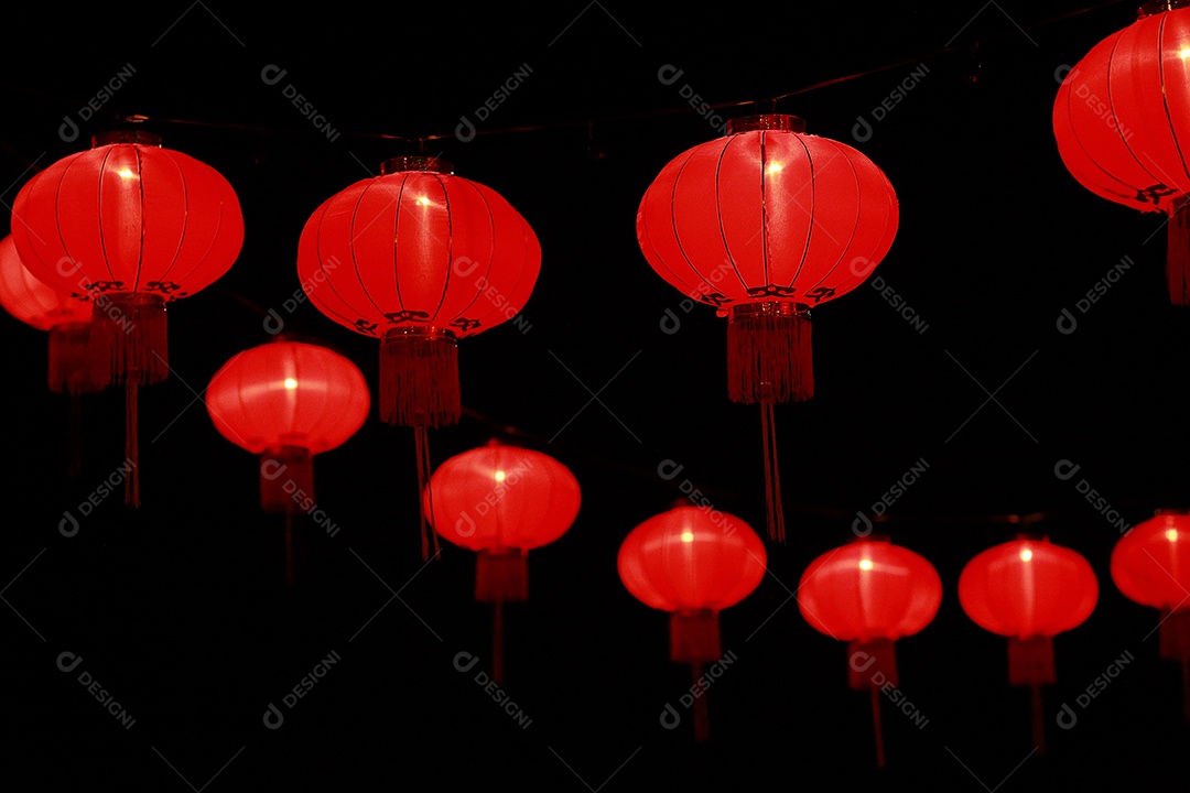 Lanternas chinesas, ano novo chinês.