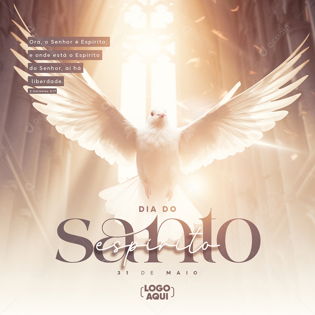 Dia Do Espírito Santo O Senhor E Espirito Santo Social Media PSD Editável