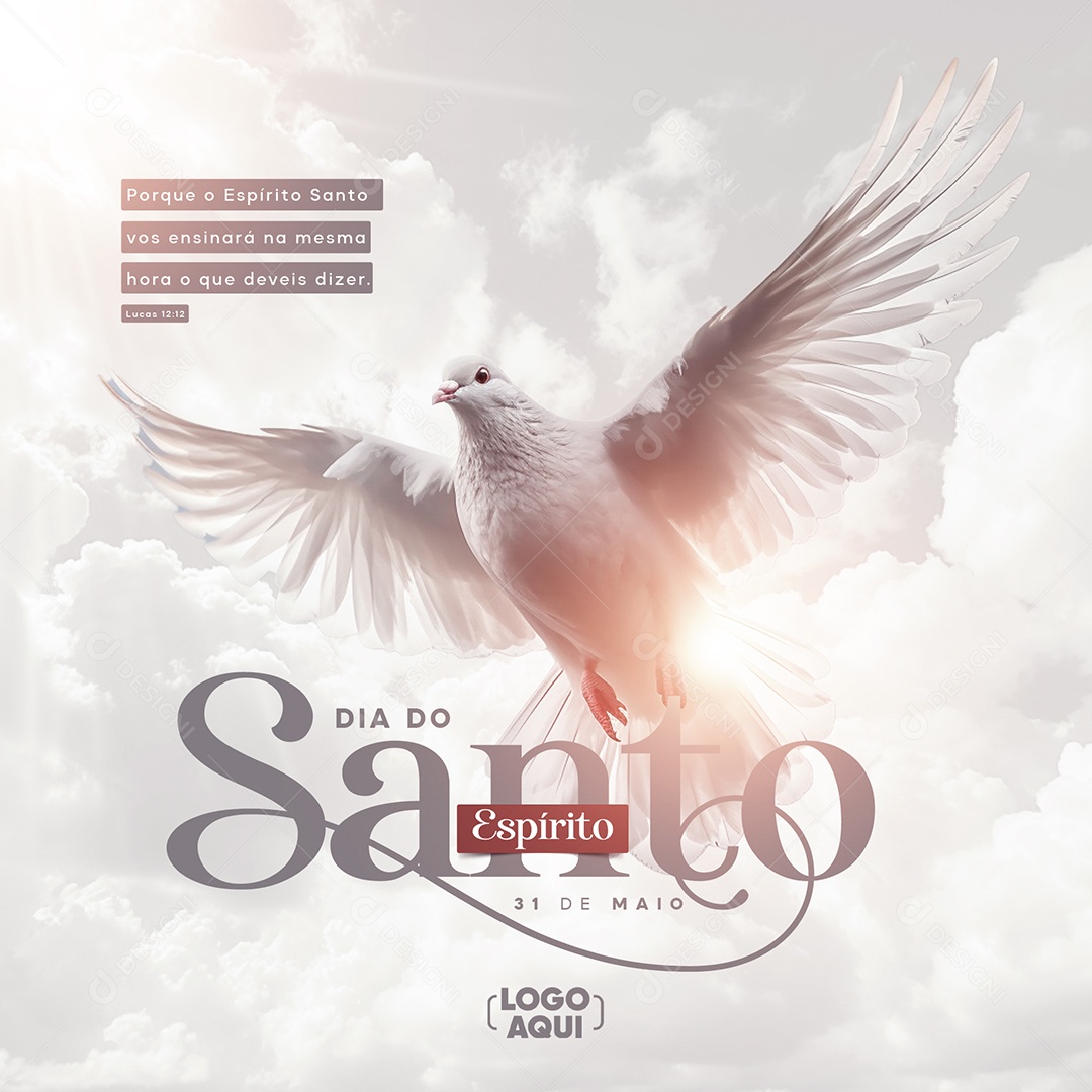 Social Media Dia Do Espírito Santo 31 De Maio PSD Editável