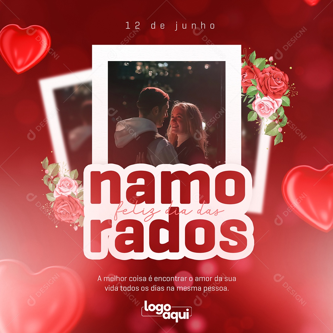 Social Media Feliz Dia Dos Namorados A Melhor Coisa PSD Editável