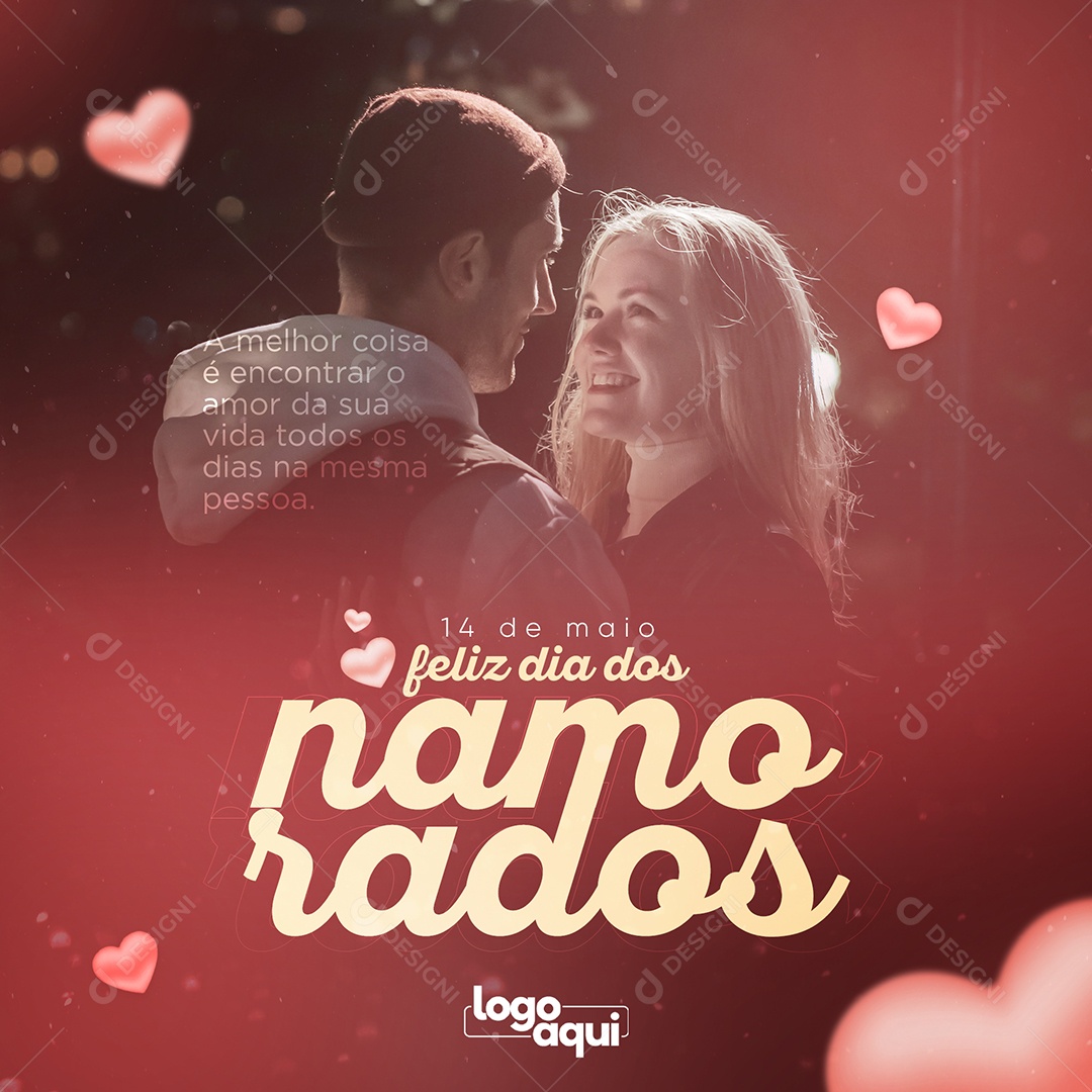 Amor Da Sua Vida Feliz Dia Dos Namorados Social Media PSD Editável