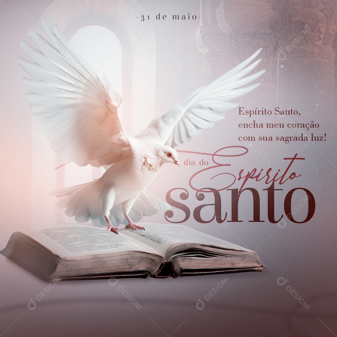 Holy Spirit Day May 31 Editable Social Media PSD