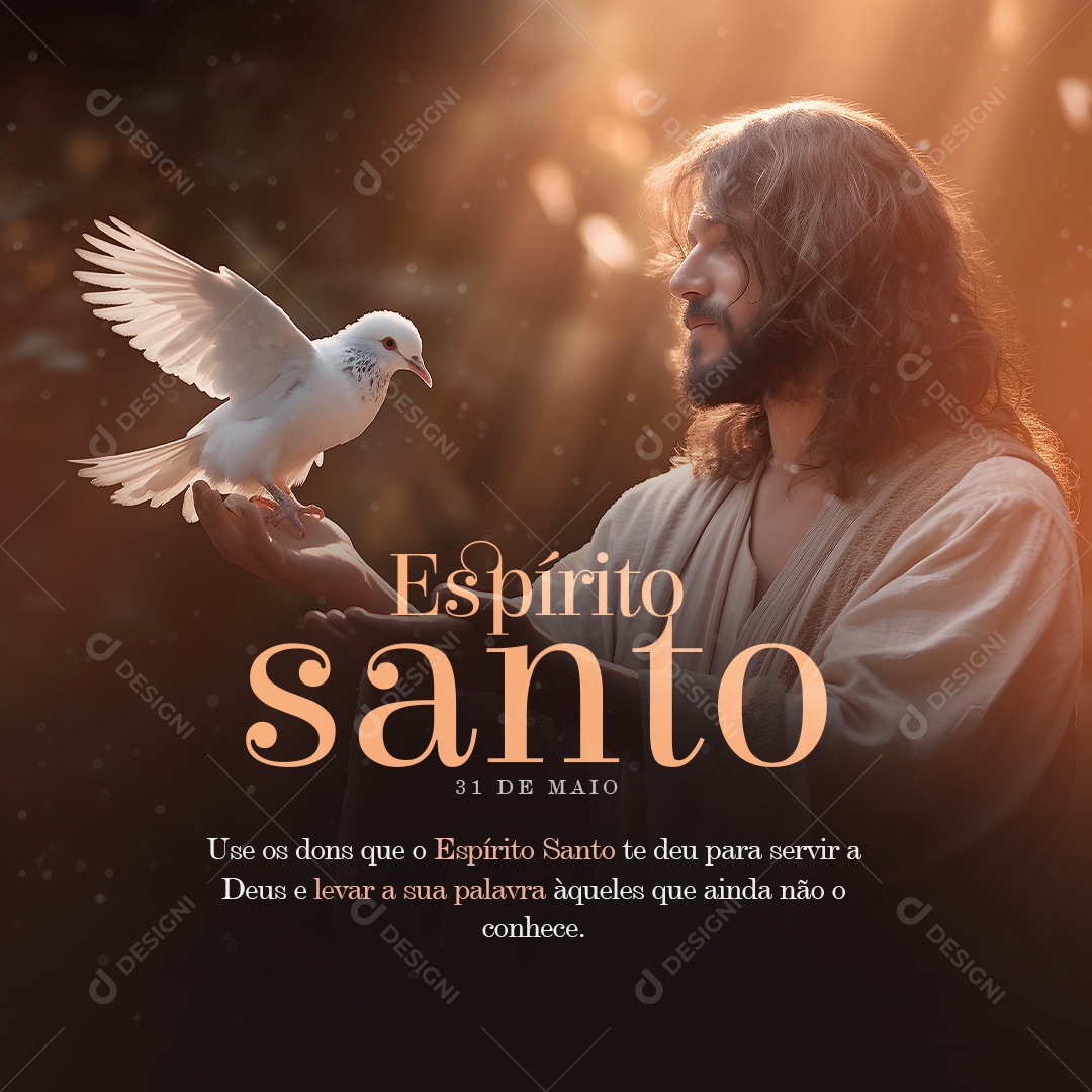 Dia Do Espirito Santo 31 De Maio Social Media PSD Editável