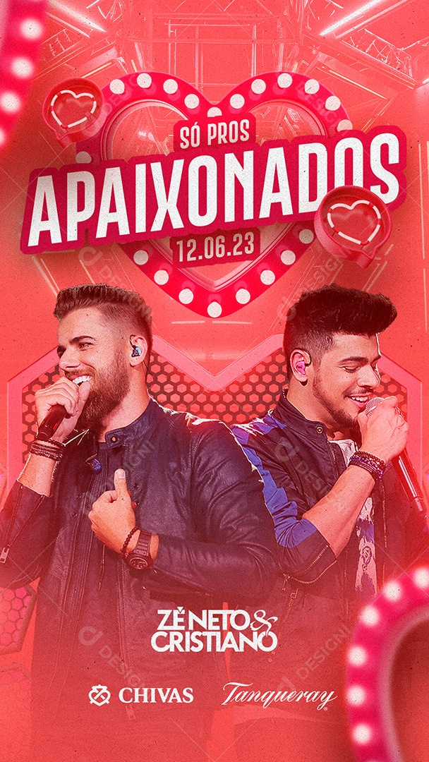 Story Só Pros Apaixonados Flyer Zé Neto & Cristiano Social Media PSD Editável