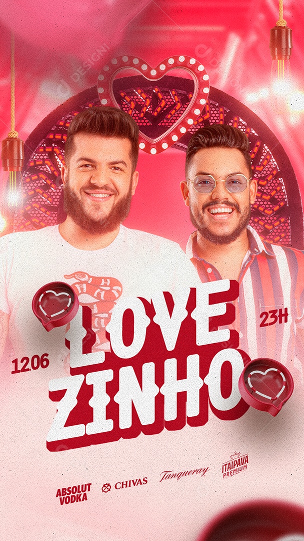 Story Love Zinho Flyer Ícaro & Gilmar Dia Dos Namorados Social Media PSD Editável