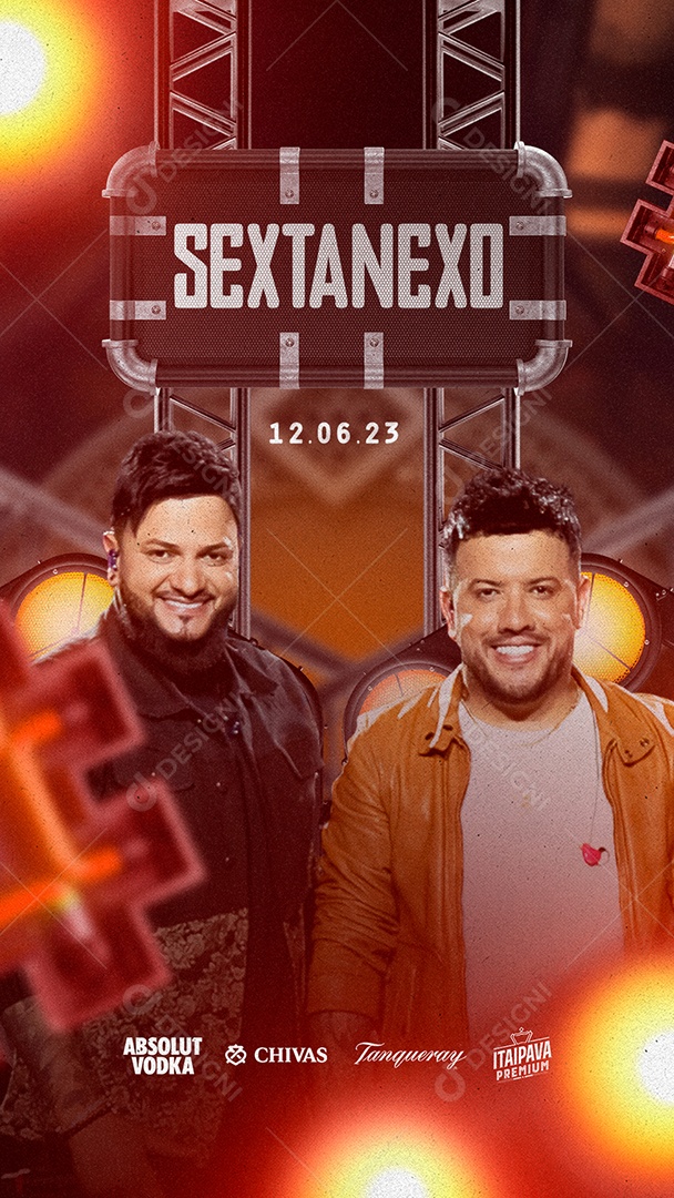 Story Sextanexo Flyer Diego & Victor Hugo Social Media PSD Editável