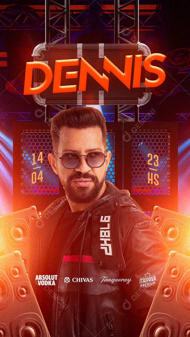 Story Dennis Show Flyer Dennis DJ Social Media PSD Editável