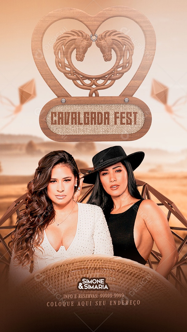 Social Media Flyer Story Cavalgada Fest Simone E Simaria PSD Editável