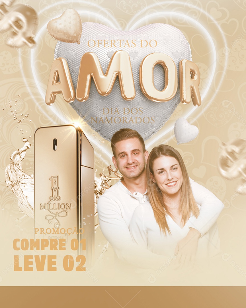 Feed Love Offers Valentine's Day Perfumery Social Media PSD Editable