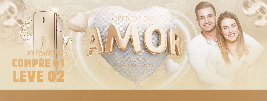 Banner Ofertas Do Amor Dia Dos Namorados Perfumaria Social Media PSD Editável