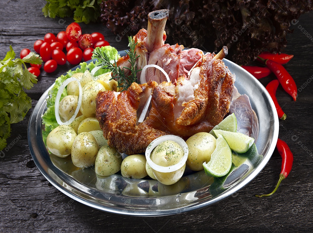 Joelho de porco assado