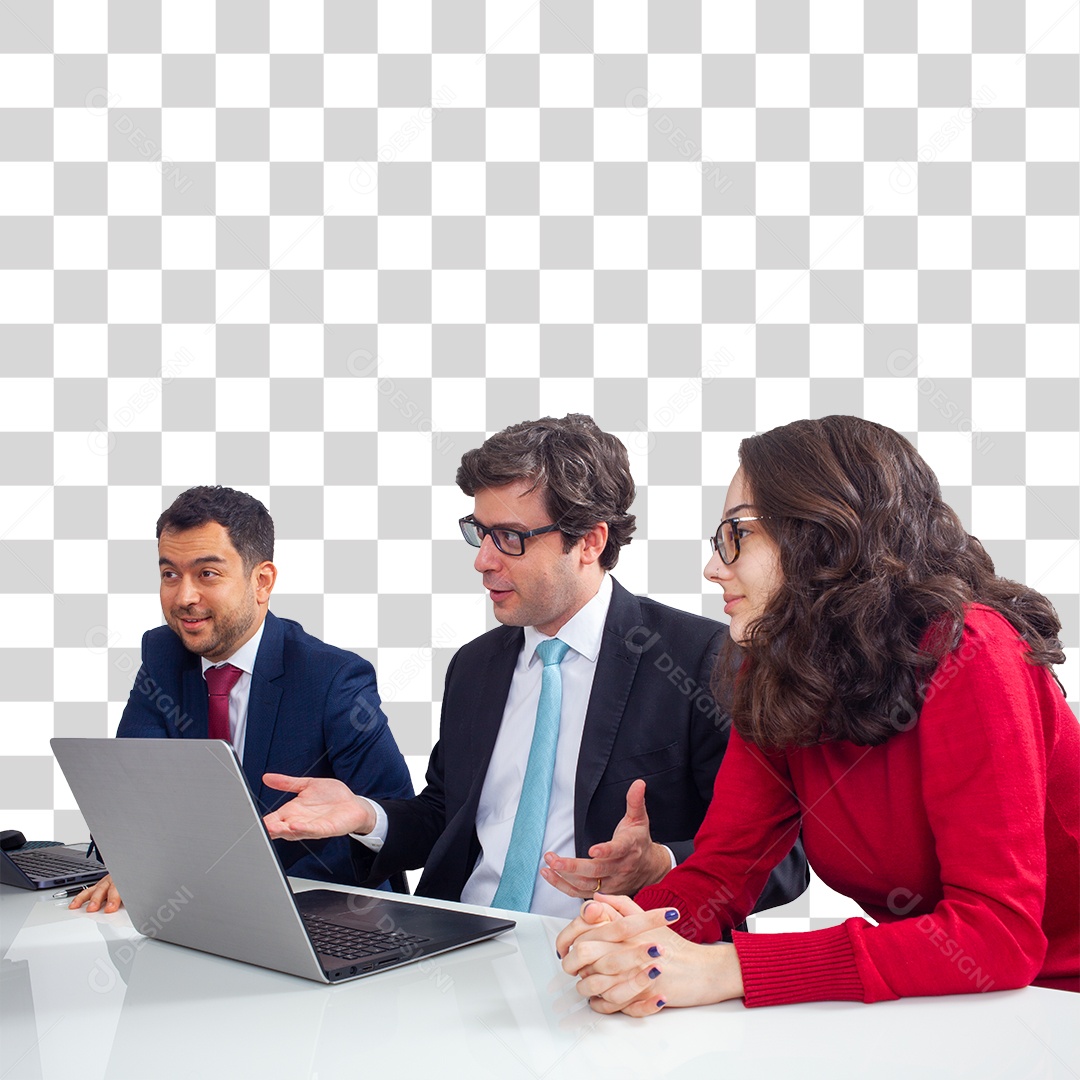 Imagem 3D Empresário de Terno Para Composição PNG Transparente