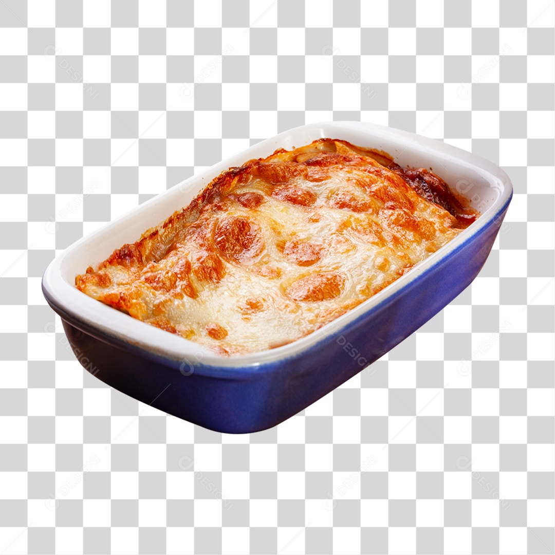 Lasanha em Tigela Servida PNG Transparente